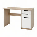 Biurko prostokątne z 3 szufladami 120 x 60 x 75 cm dąb sonoma/białe