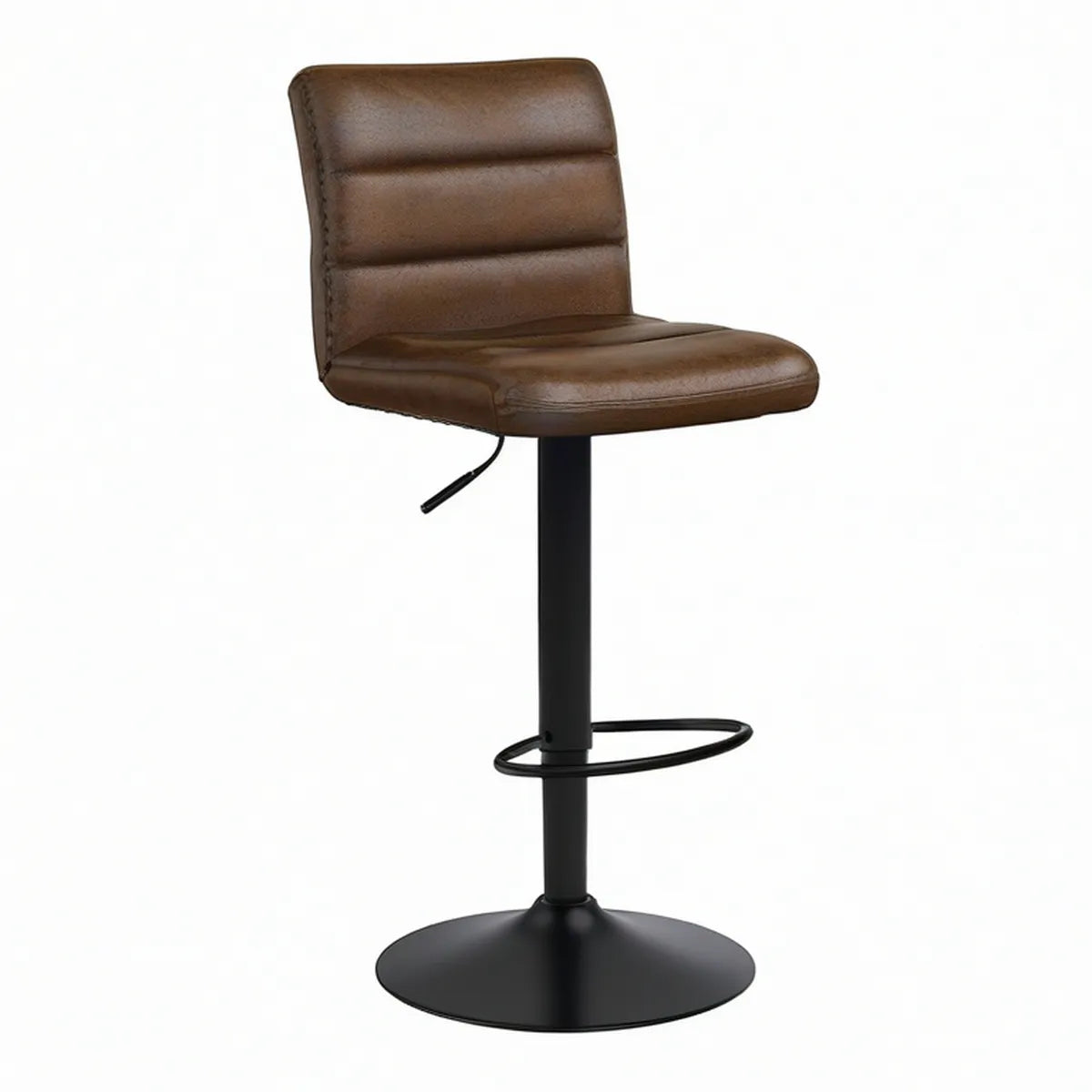 Regulowany hoker barowy z oparciem 54 x 50 x 91–112 cm, brązowo-czarny